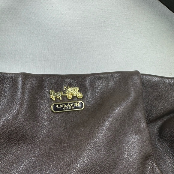 COACH Vintage Madison Isabelle Genuine Leather Chocolate Brown Hobo Bag - Picture 6 of 7